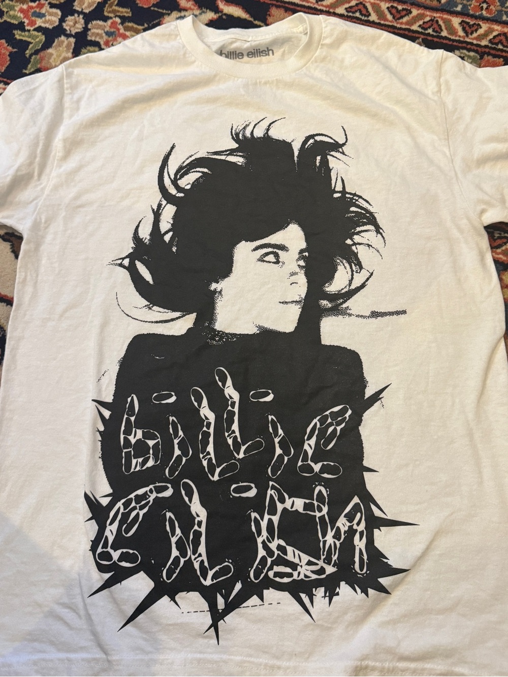Official Billie Eilish Portrait Graphic T-Shirt - White - Size Medium - NWOT